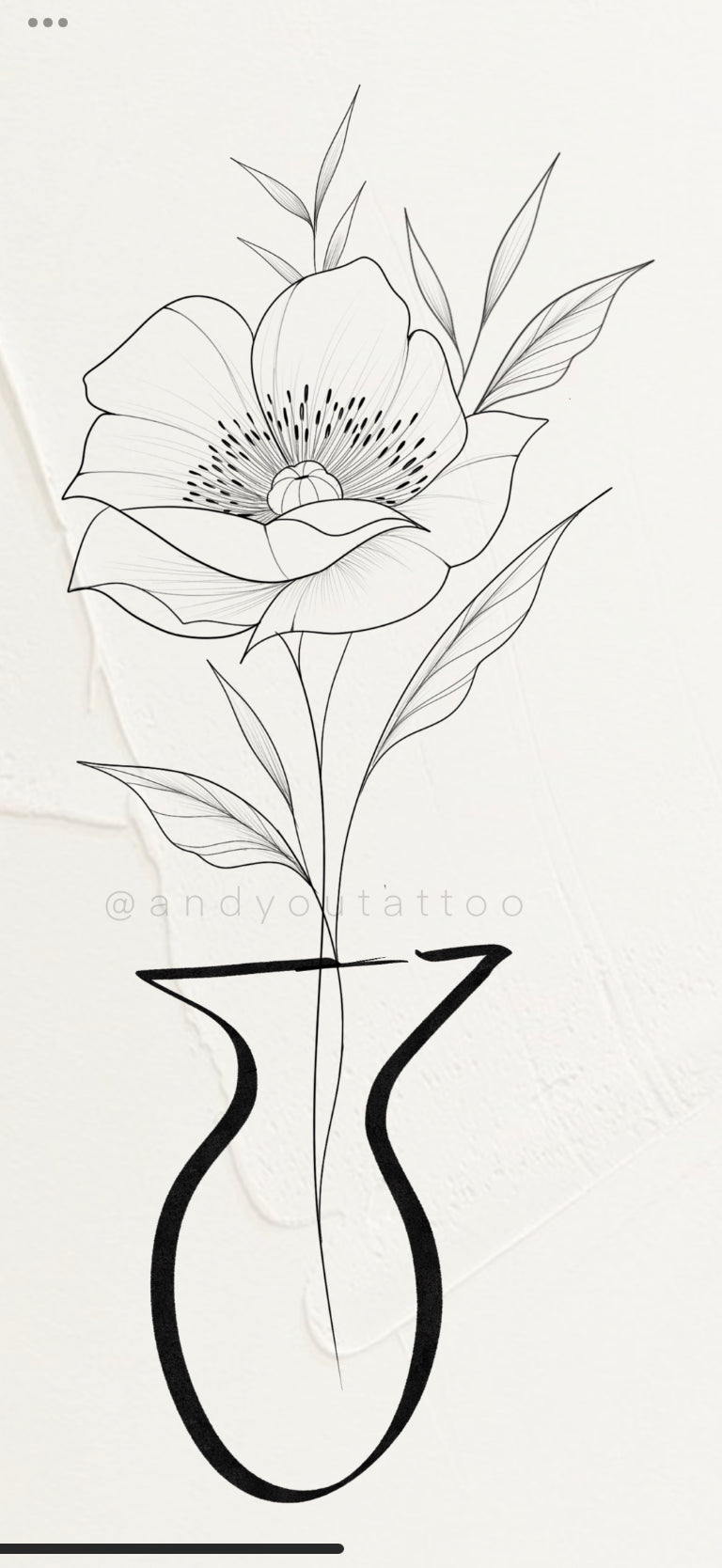 Potted Poppy Tattoo Ticket